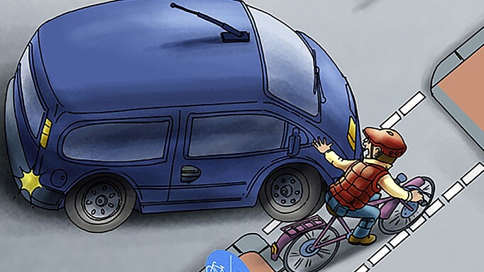 2011_0226_01 Radfahrer werden von Autofahrern leicht übersehen
