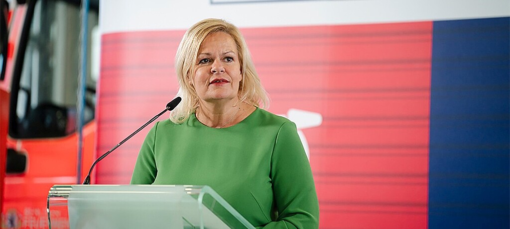 Bundesinnenministerium Nancy Faeser bei der Vorstellung der Kampagne