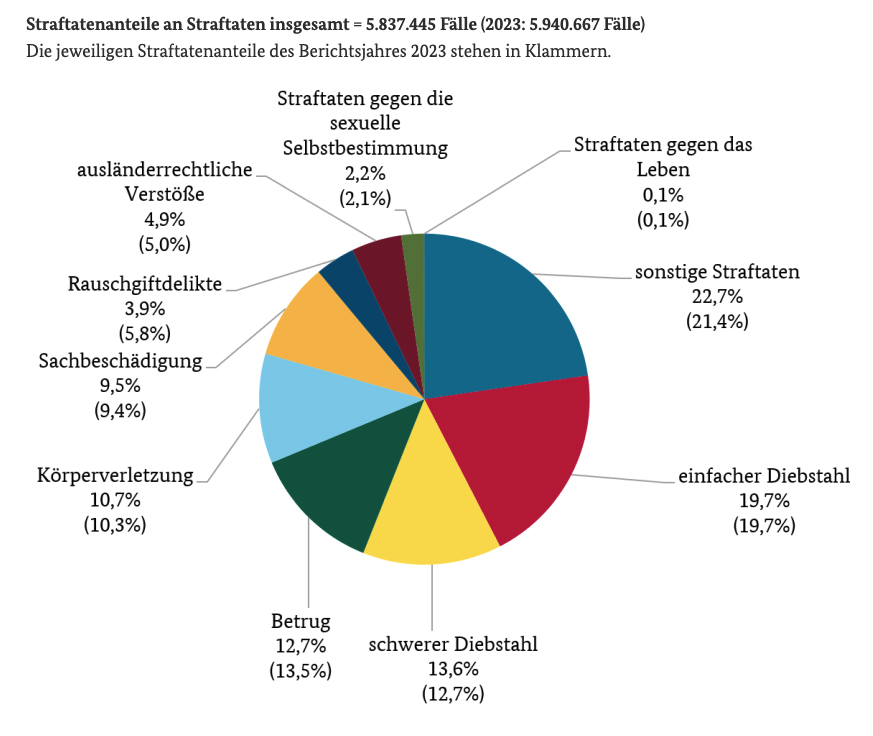 Überblick Straftatenanteile